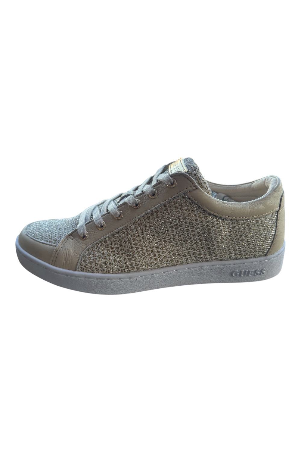 GUESS Damen Sneakers in Metallic Nougat‑Beige – Neu mit Etikett