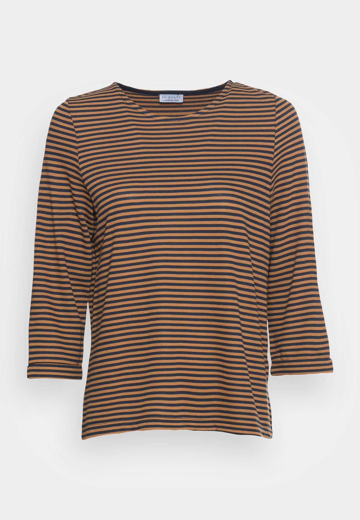 Re.draft Damen Streifenbluse – Klassisches Langarm Shirt