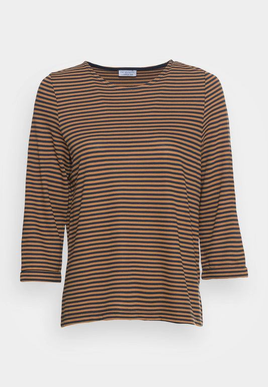 Re.draft Damen Streifenbluse – Klassisches Langarm Shirt