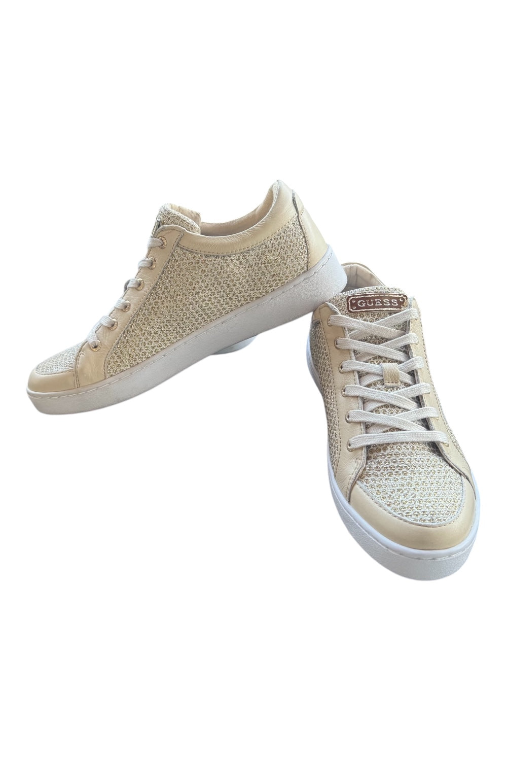 GUESS Damen Sneakers in Metallic Nougat‑Beige – Neu mit Etikett