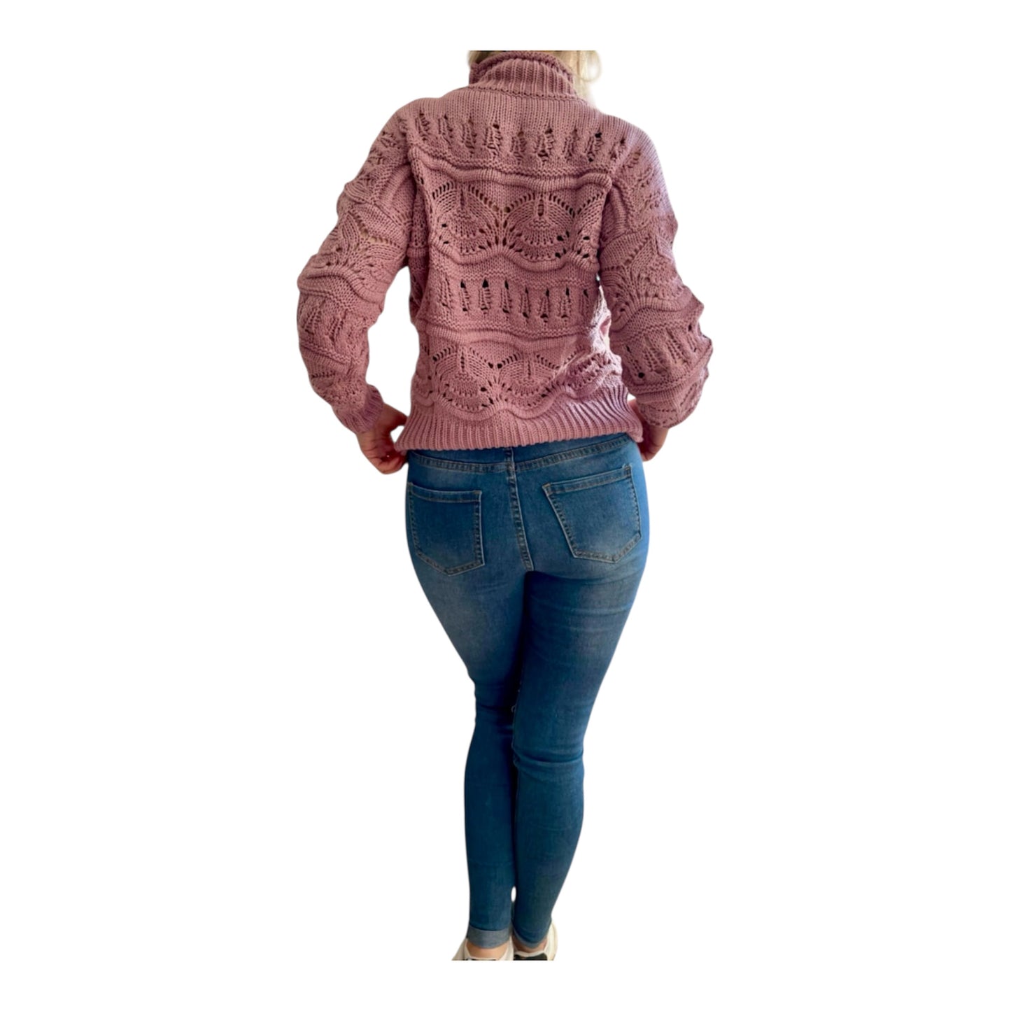 Strickpullover Vivance in Altrosa – 100 % Baumwolle