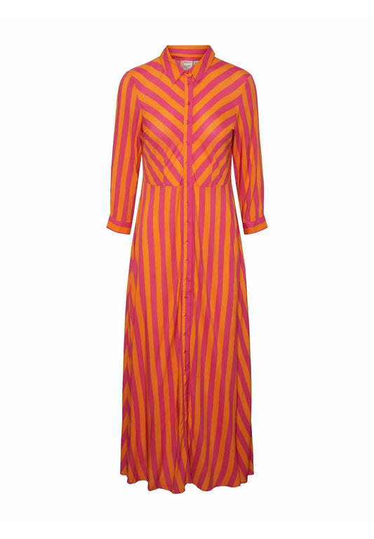 YAS Savanna Damen Long Shirt Dress – Elegantes Hemdblusenkleid