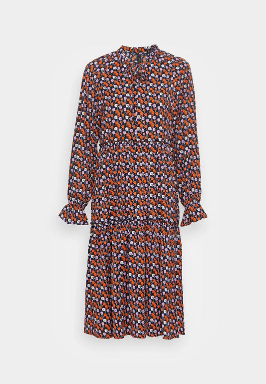 YAS Vella Damen Midikleid – Elegantes Langarm Kleid mit femininer Silhouette